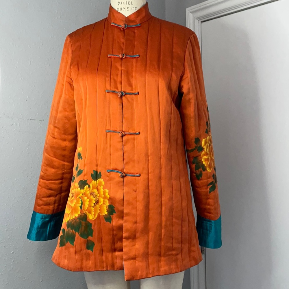 SOLD….Vintage Hand Painted Silk Japanese Jacket - Picture 1 of 12